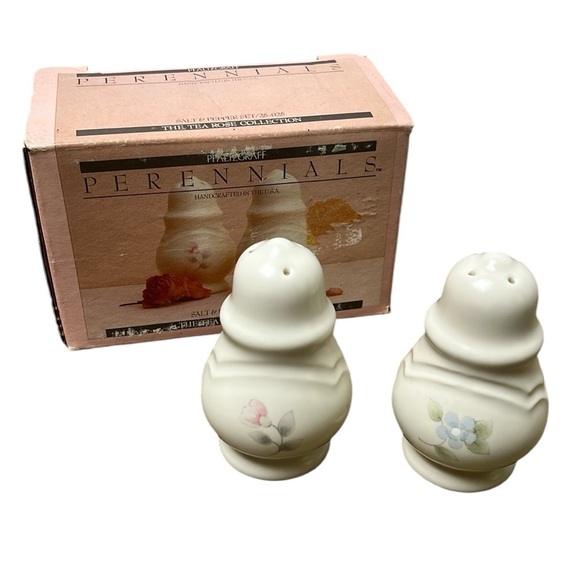 Pfaltzgraff Vintage 1985 Perennials The Tea Rose Collection Salt & Pepper Shaker - Picture 1 of 12